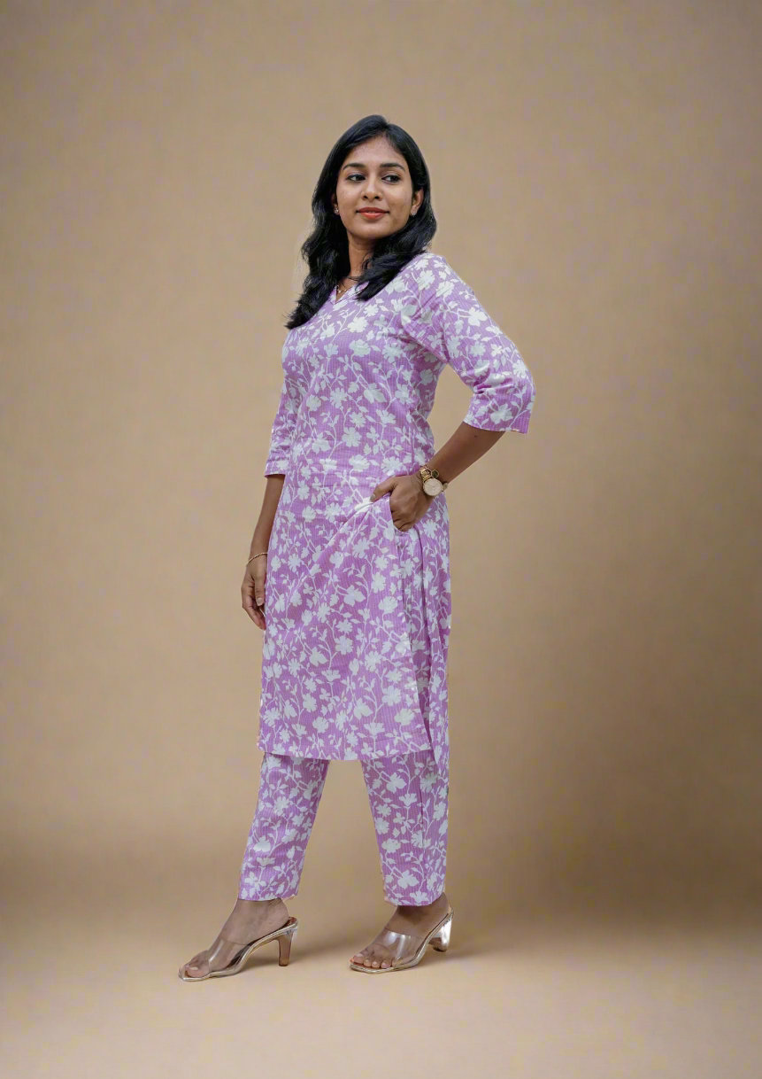 Wisteria Lavender Jaipur Cotton Co-ord Sets