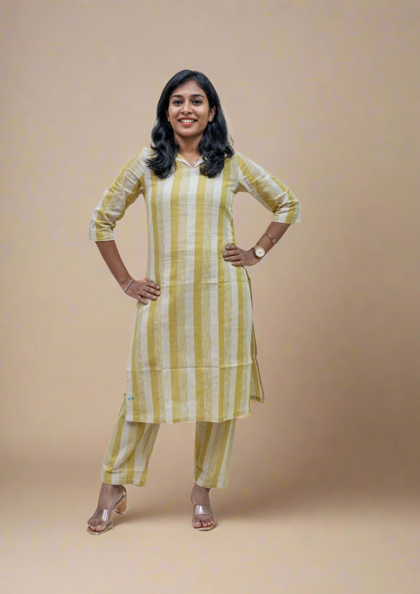 Biscotti Sandal Handloom Cotton Co-ord Sets