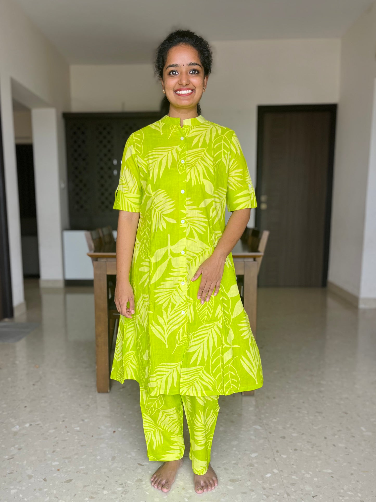 Green Cotton Co-ord Sets