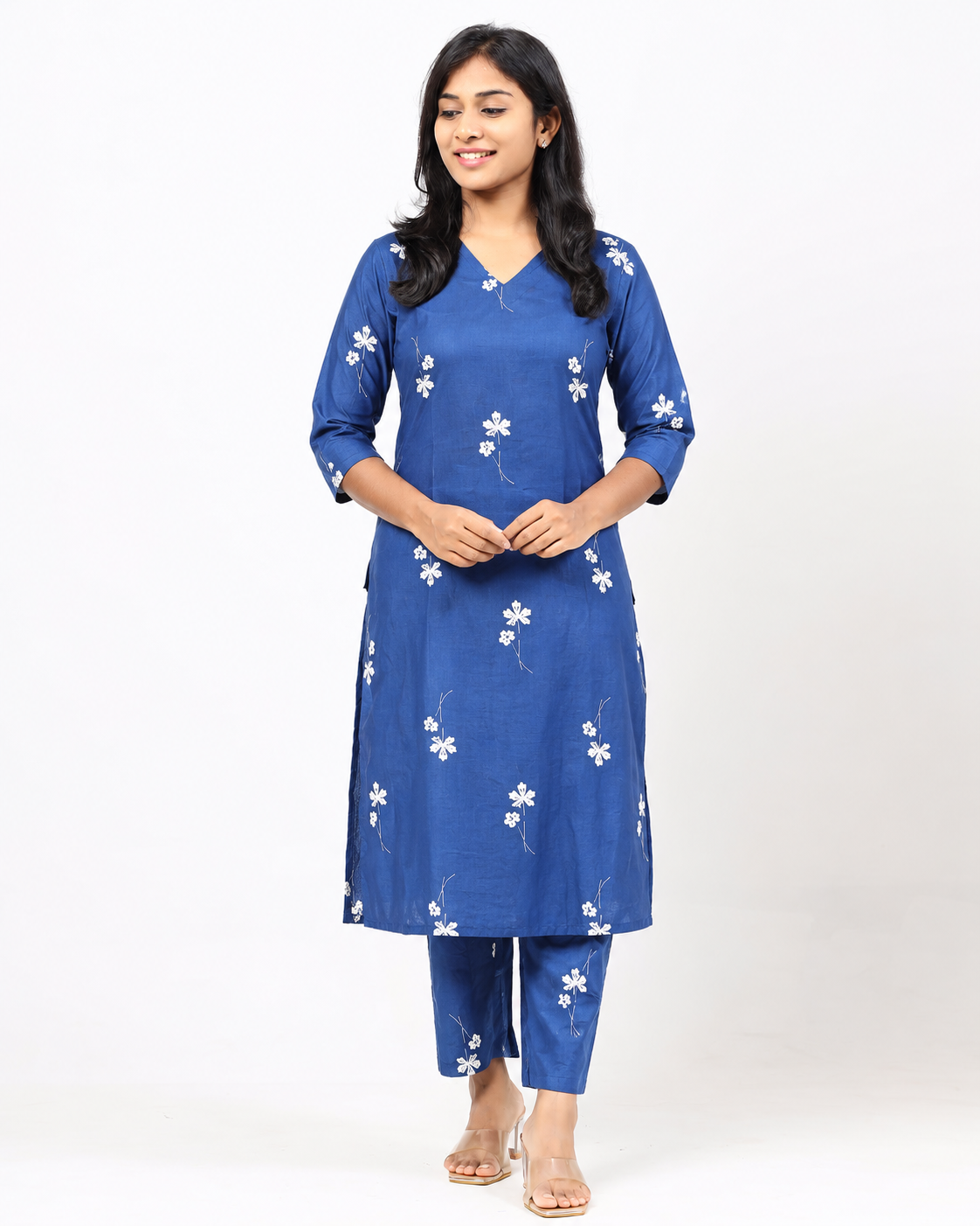 Blue Cotton Co-ord Set