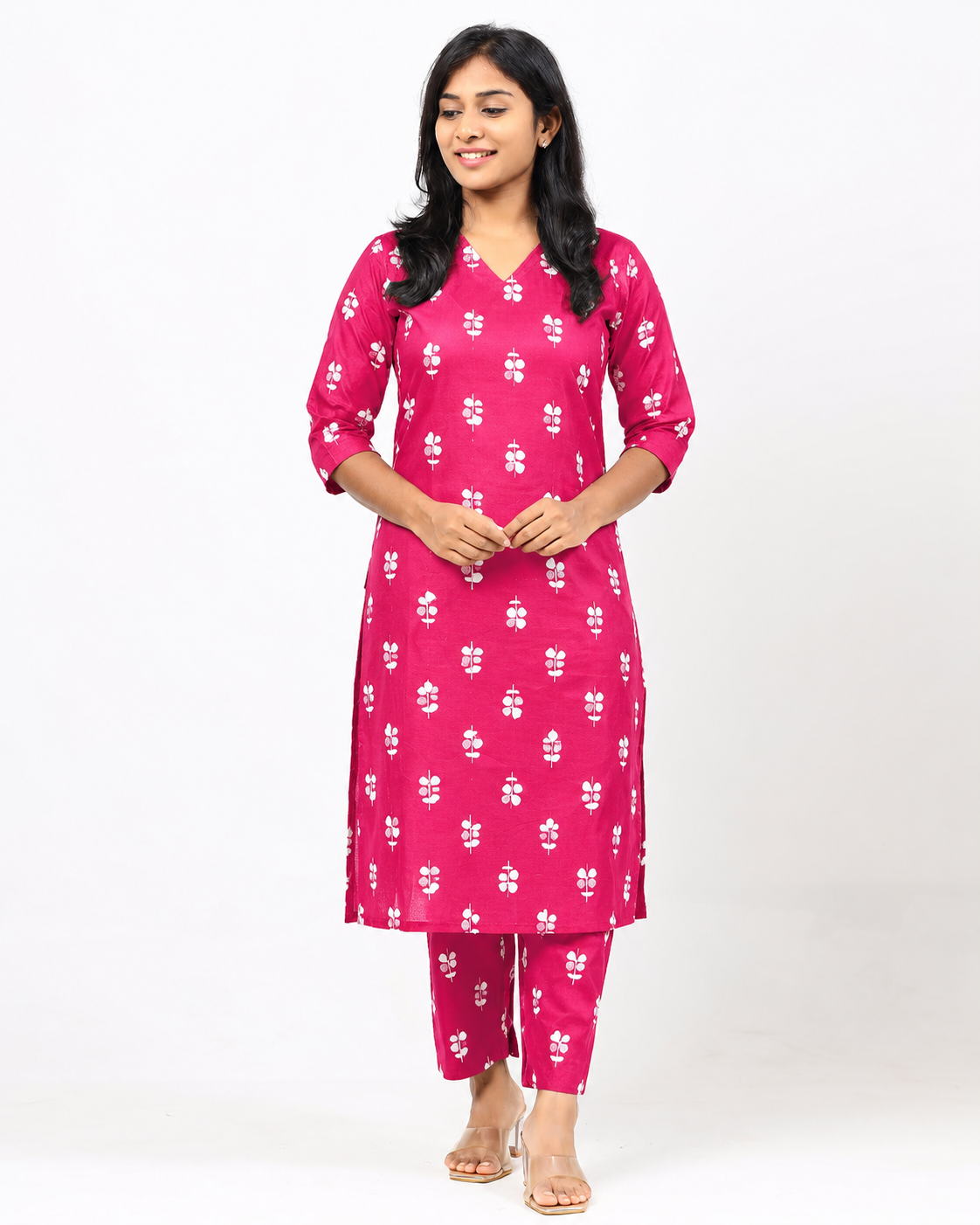 Red Cotton Co-ord Set