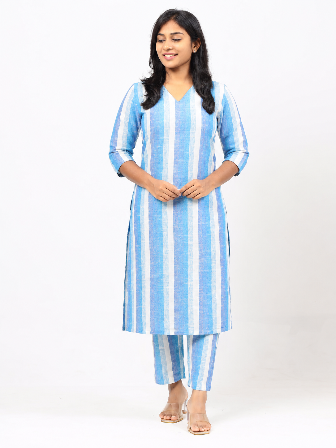Blue Cotton Co-ord Set