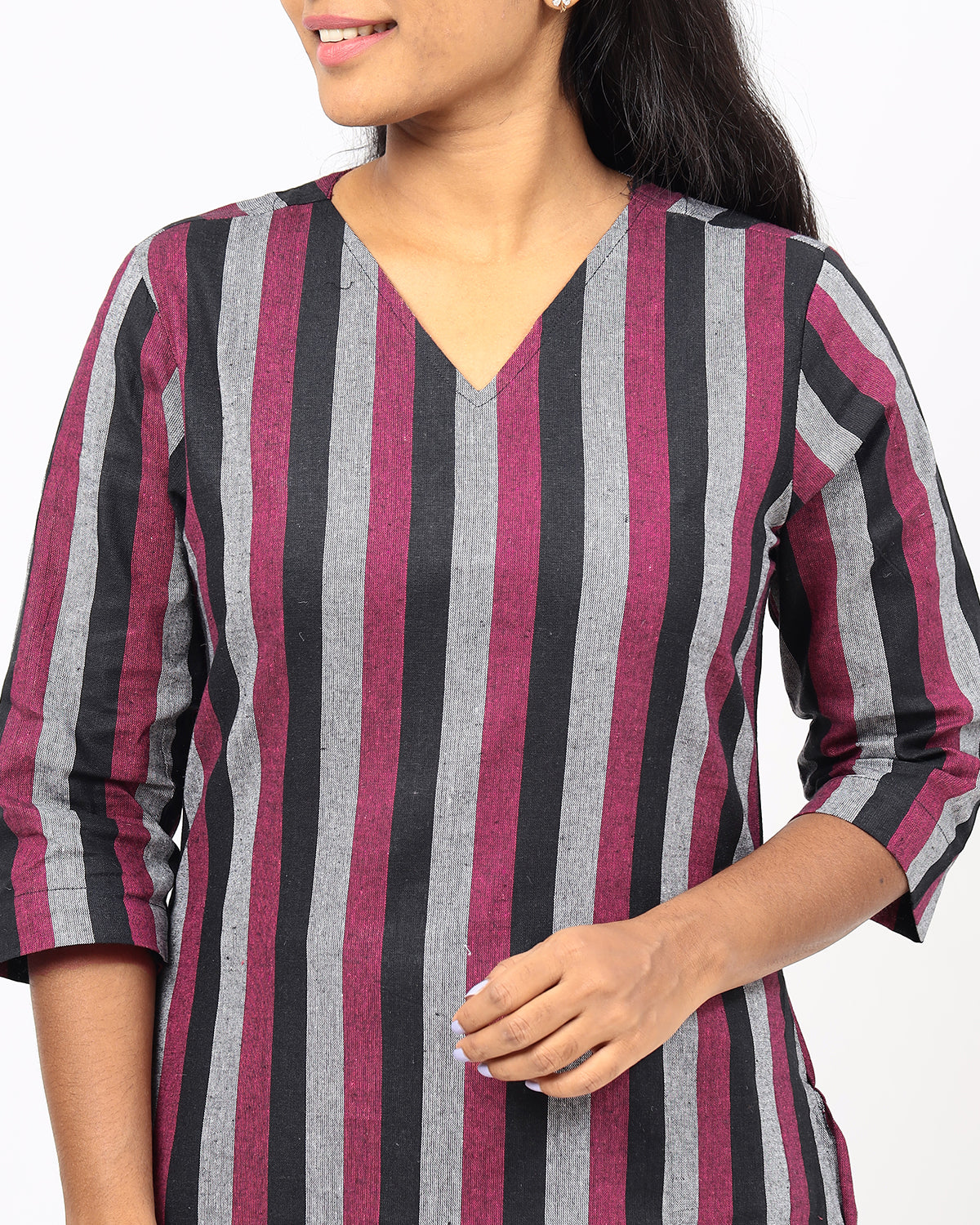Bossy Magenta Handloom Cotton Co-ords