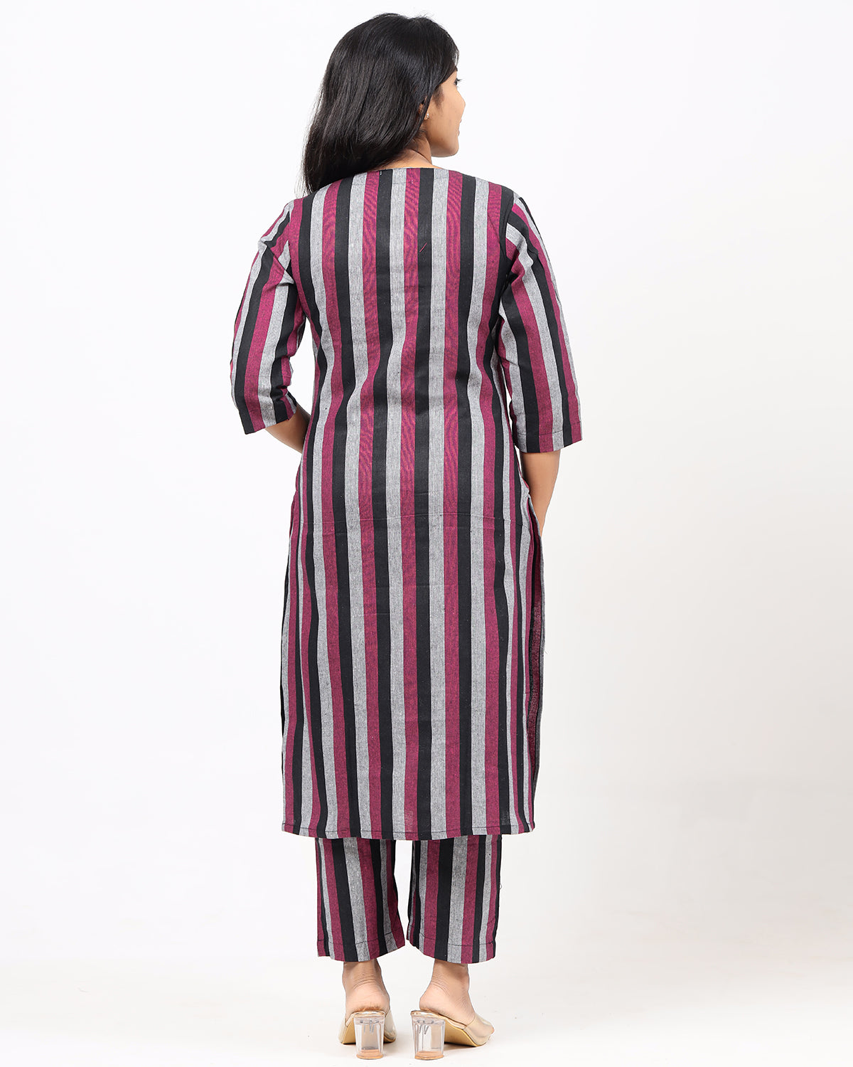 Bossy Magenta Handloom Cotton Co-ords