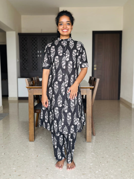 Black Cotton Co-ord Sets