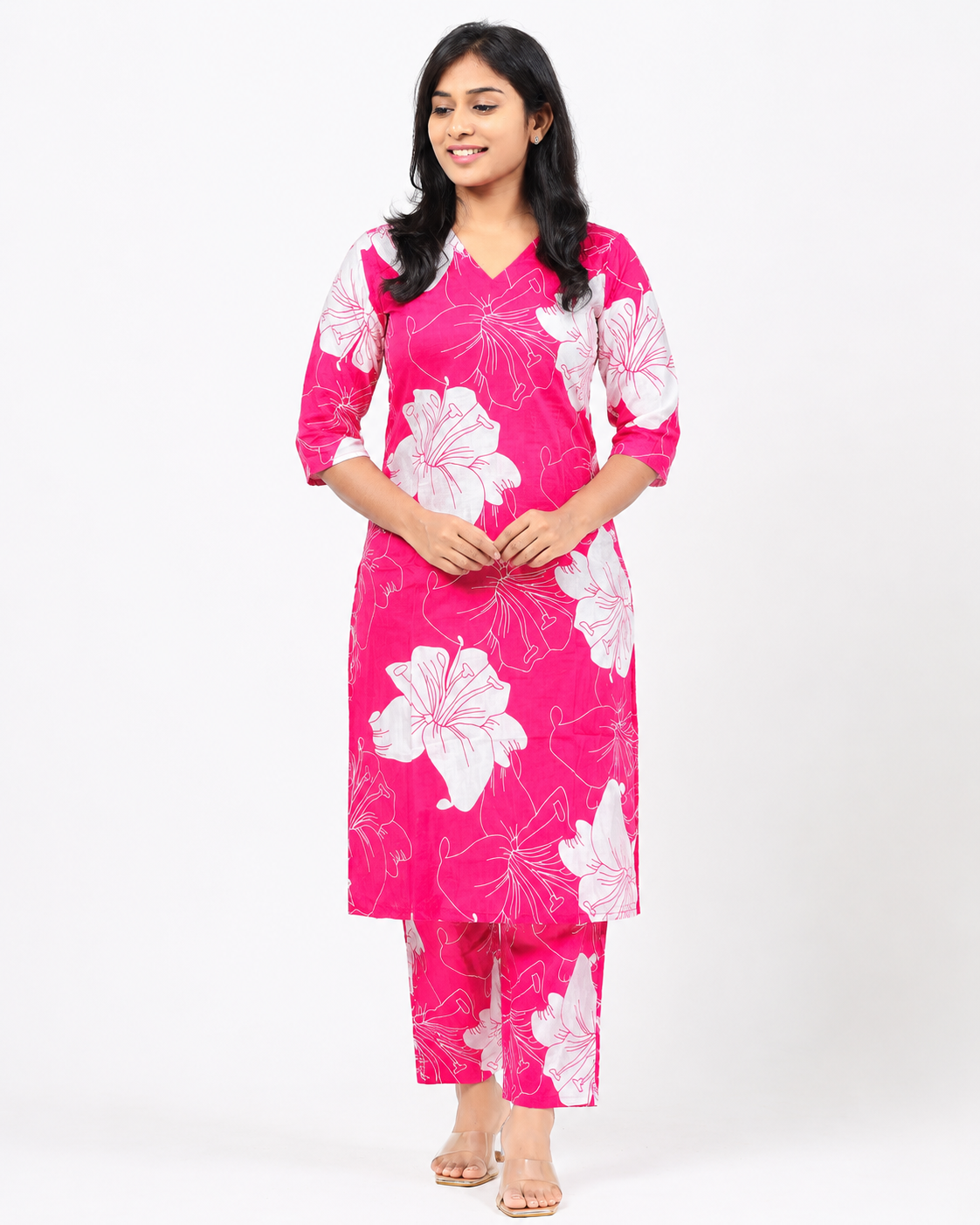 Pink Cotton Co-ord Set