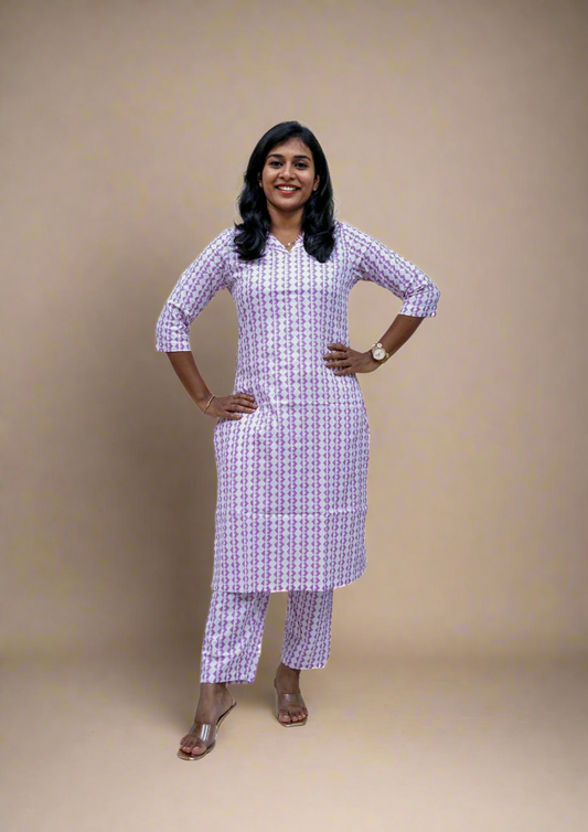 Wisteria Lavender Jaipur Cotton Co-ord Sets