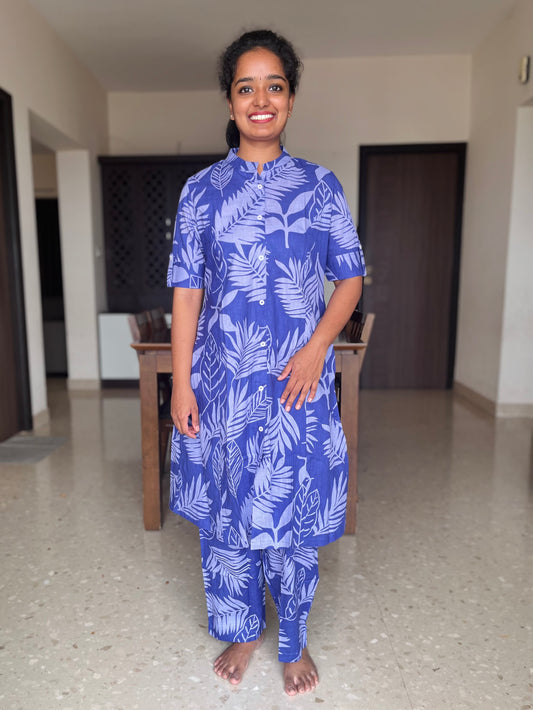 Purple Cotton Co-ord Sets
