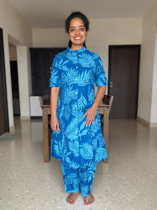 Blue Cotton Co-ord Sets
