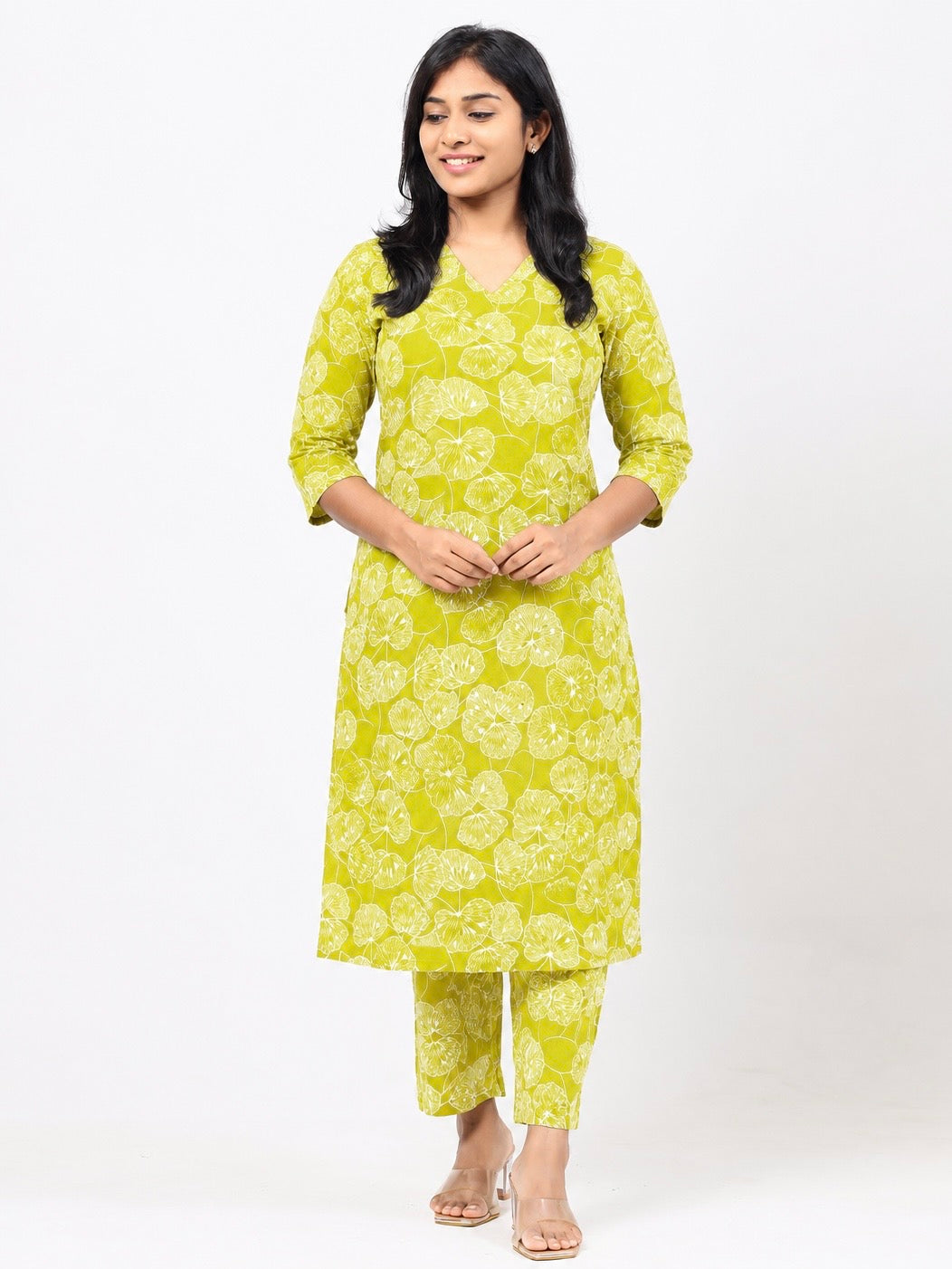Lime Green Cotton Co-ord Set