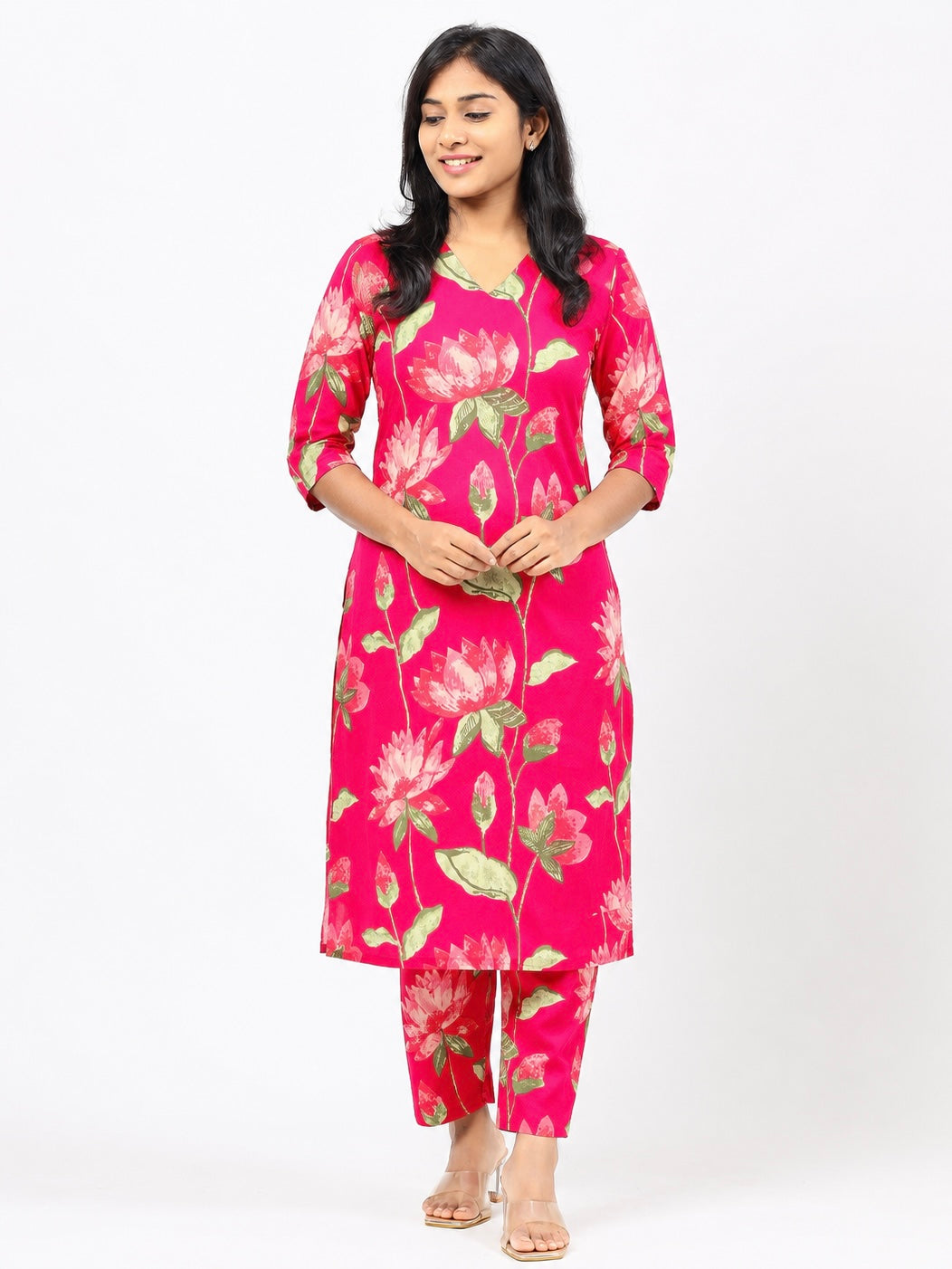 Hot Pink Cotton Co-ord Set