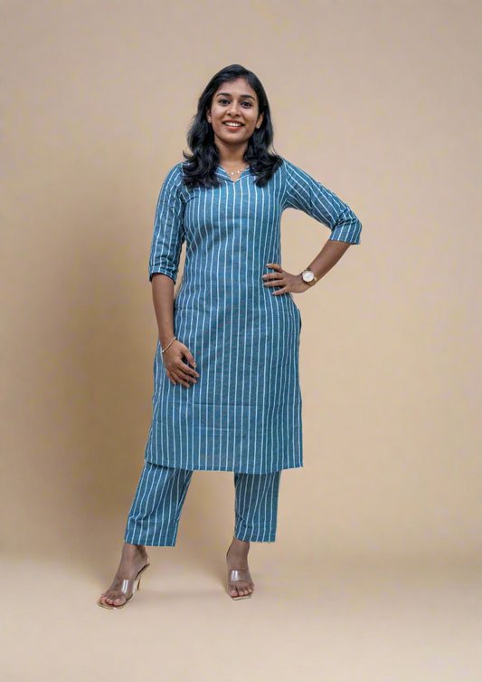 Nevada Gray Handloom Cotton Co-ord Sets