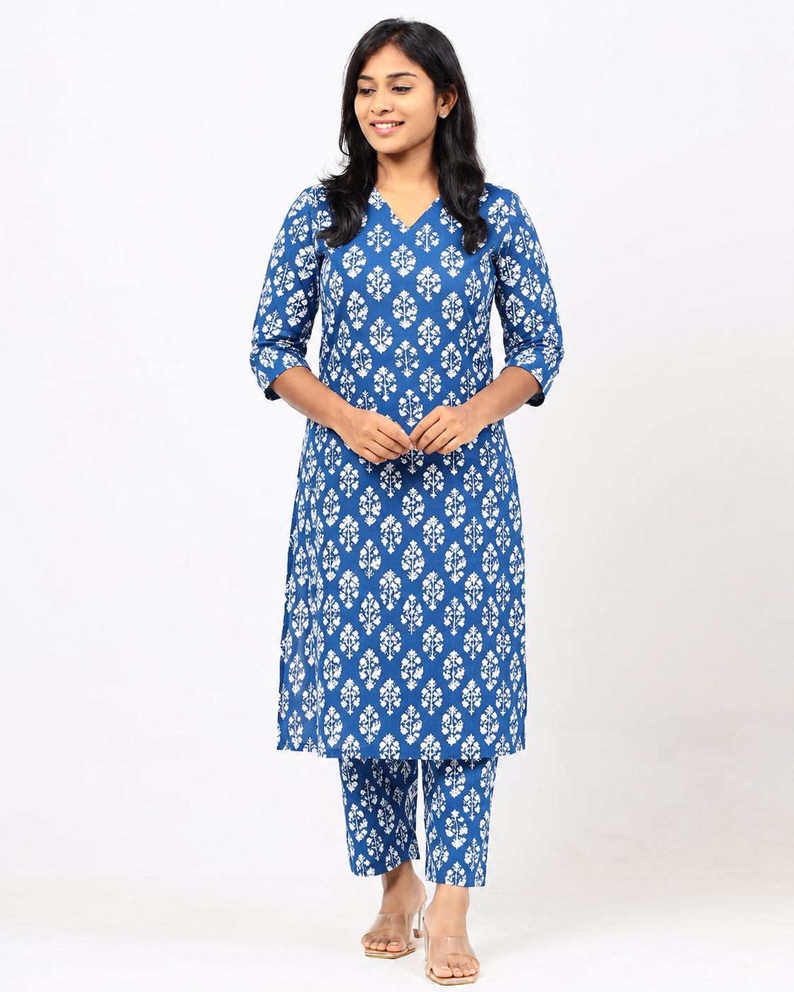 Indigo Blue Cotton Co-ord Set