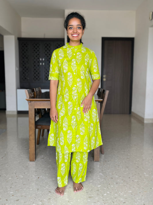 Green Cotton Co-ord Sets