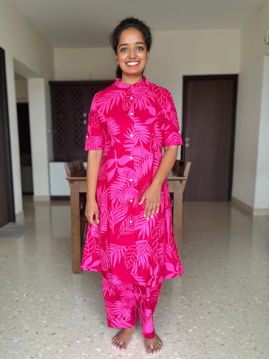 Pink Cotton Co-ord Sets
