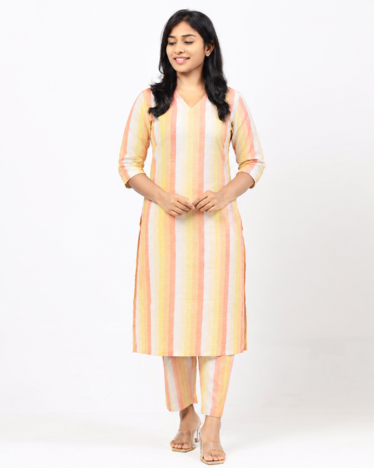 Orange Cotton Co-ord Set