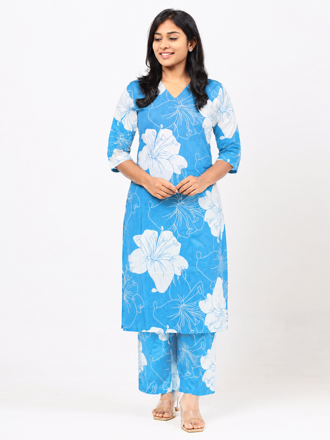 Blue Cotton Co-ord Set
