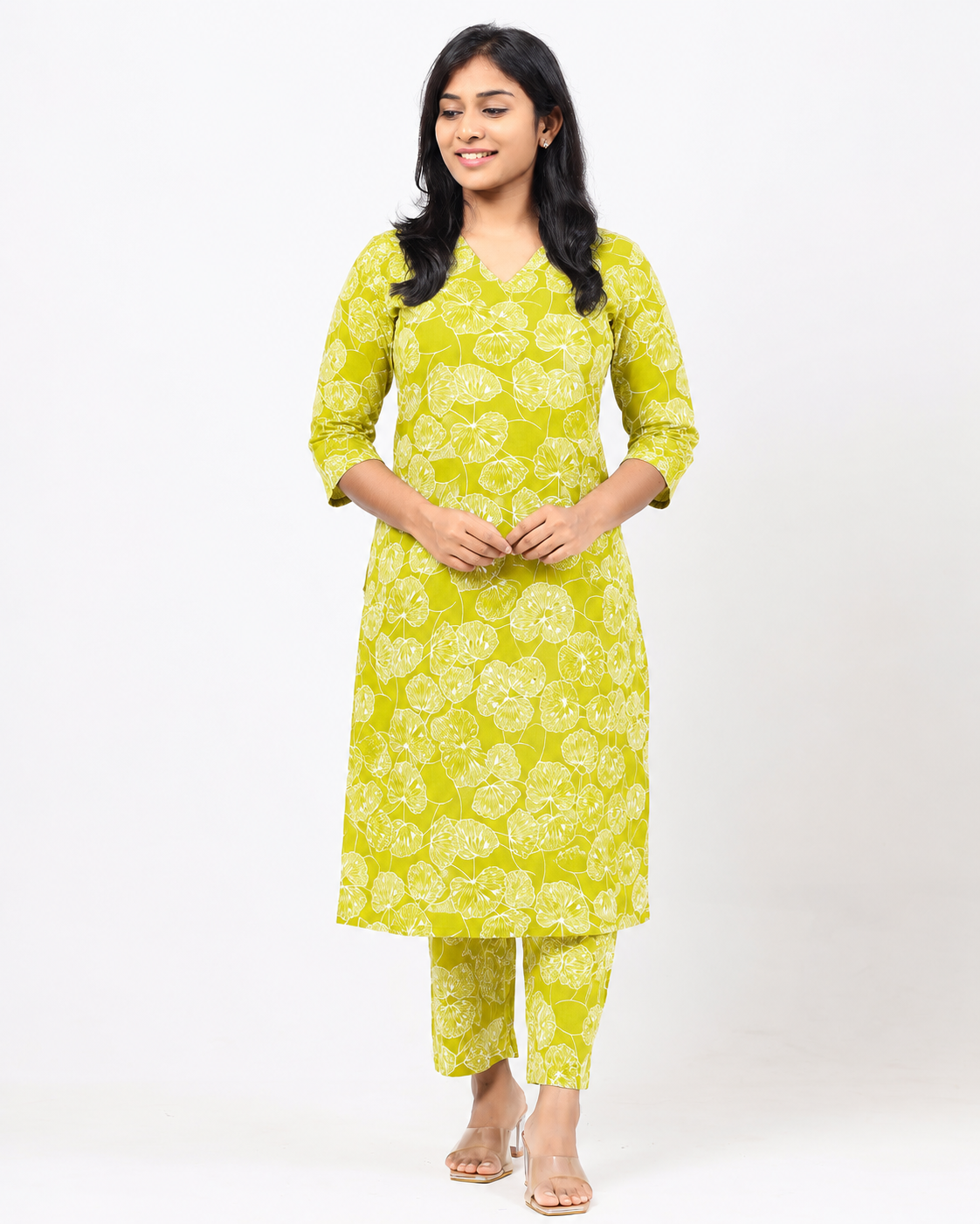 Lime Green Cotton Co-ord Set