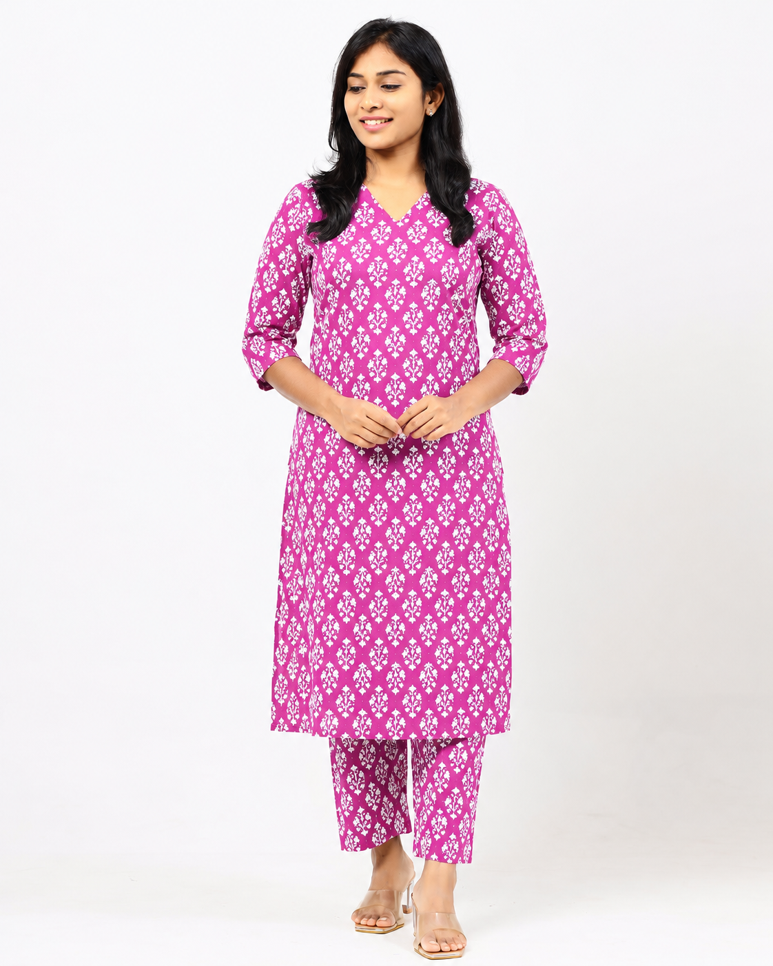 Pink Cotton Co-ord Set
