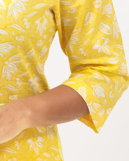 Illuminating Yellow Jaipur Cotton Co-ord Set