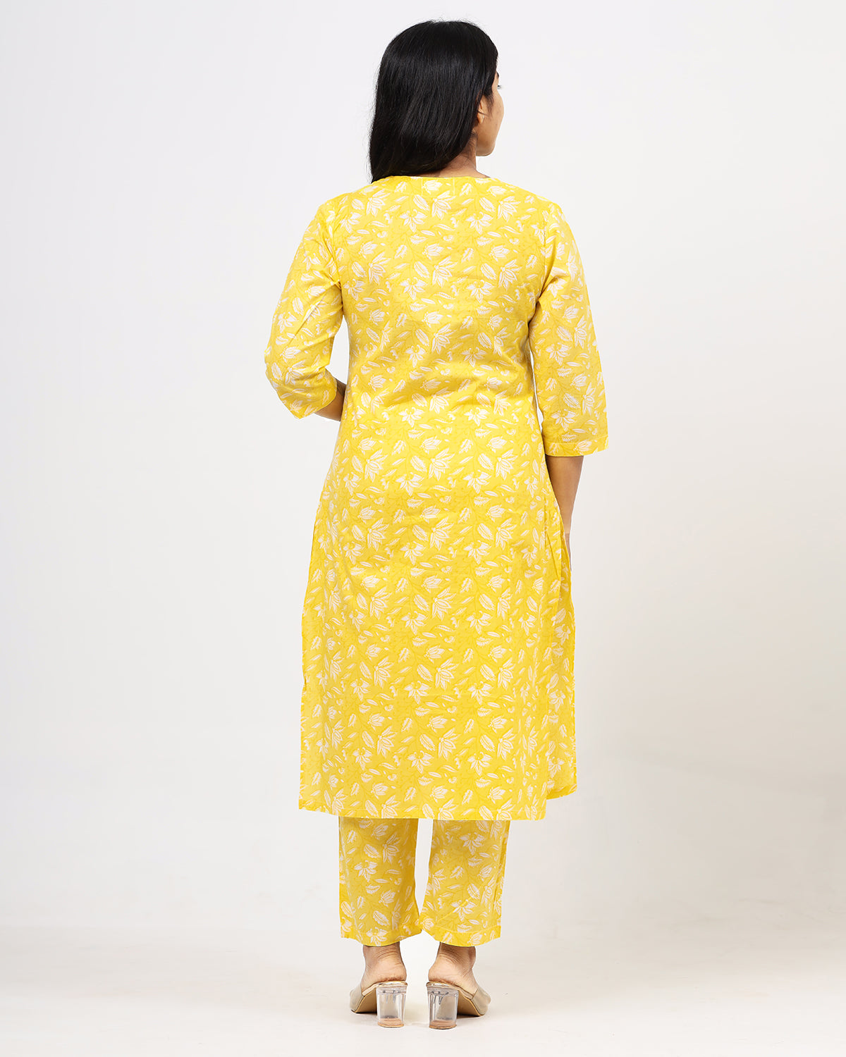 Illuminating Yellow Jaipur Cotton Co-ord Set