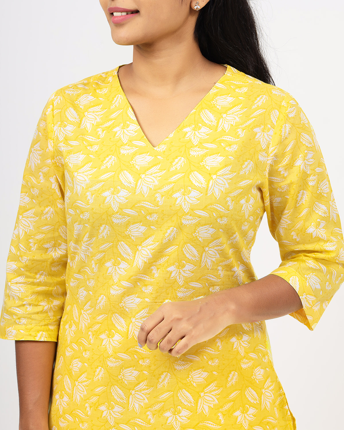 Illuminating Yellow Jaipur Cotton Co-ord Set