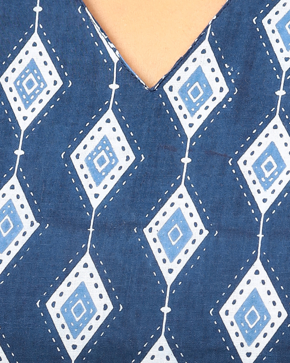 Space Blue Diamond Jaipur Cotton Co-ord Sets